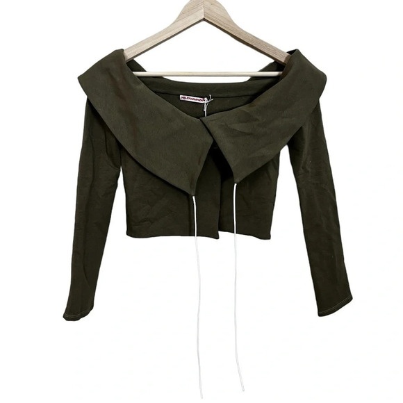 SSENSE Helenamanzano • Beige Shawl Cardigan - Picture 4 of 11